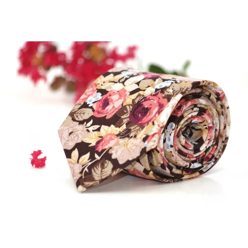 Floral cotton Men's Necktie Skinny 3 W‎ 58L